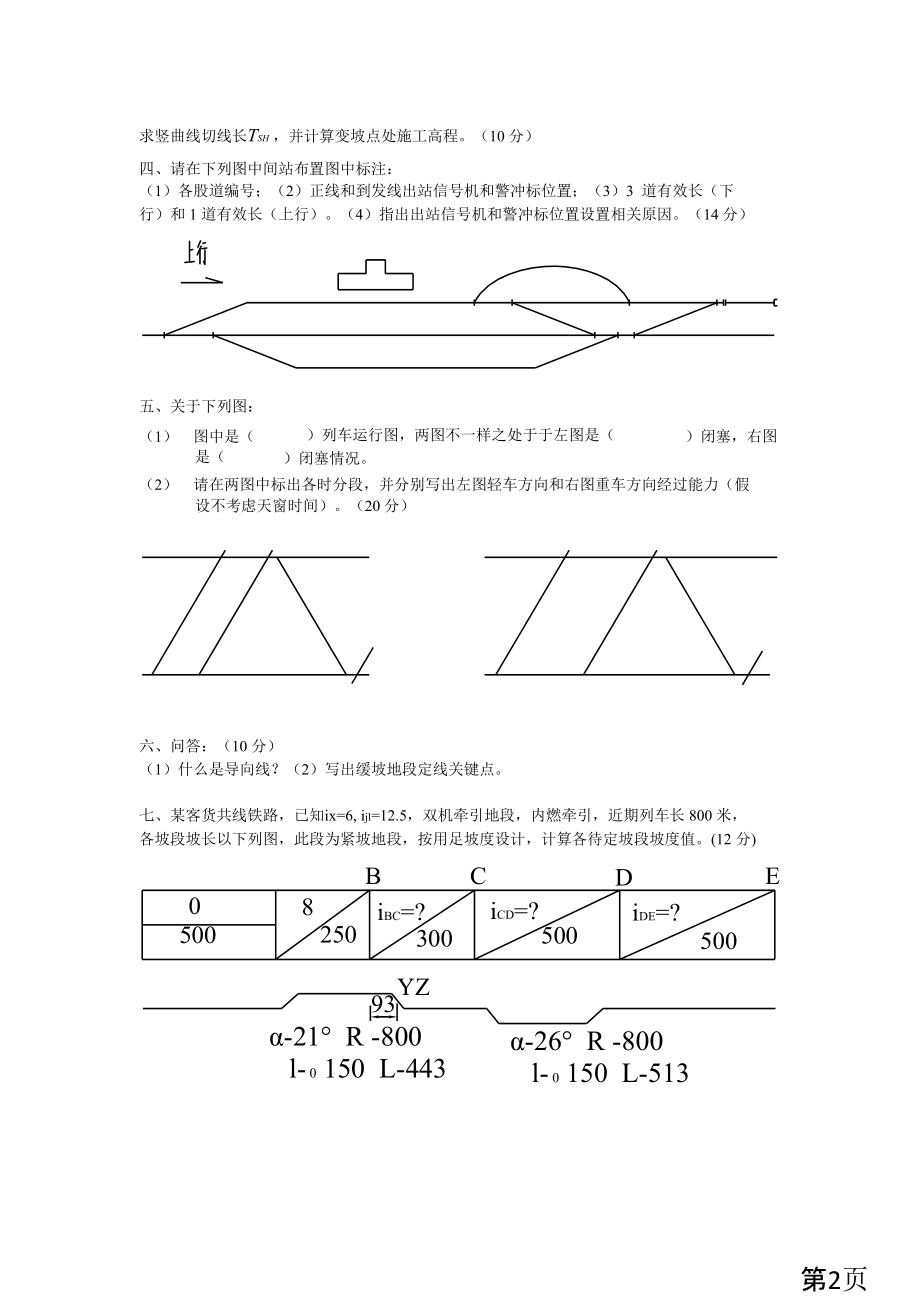 中南大学铁路选线期末考试试卷省名师优质课赛课获奖课件市赛课一等奖课件.ppt_第2页