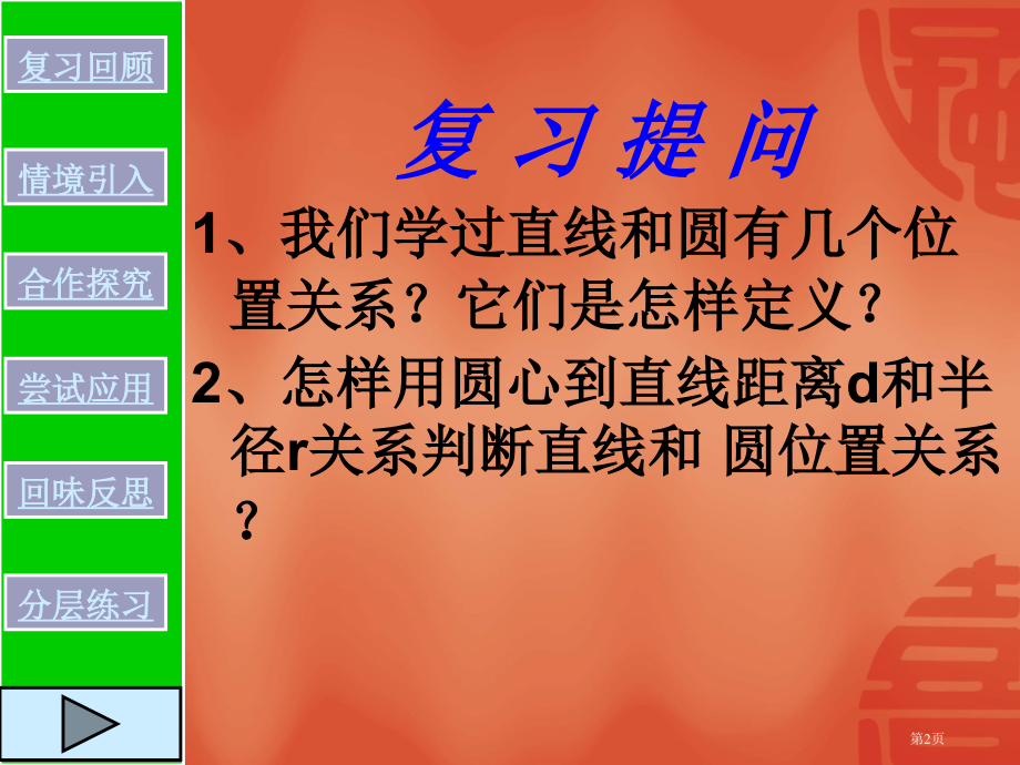 圆与圆的位置关系市名师优质课比赛一等奖市公开课获奖课件.pptx_第2页