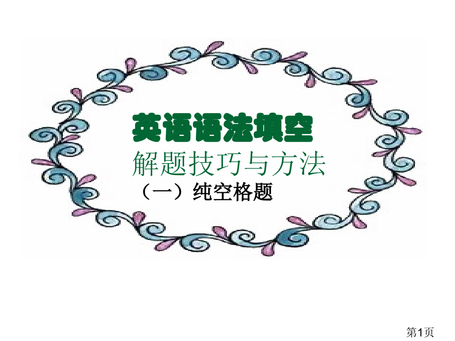 高考复习英语语法填空解题技巧总结名师优质课获奖市赛课一等奖课件.ppt_第1页