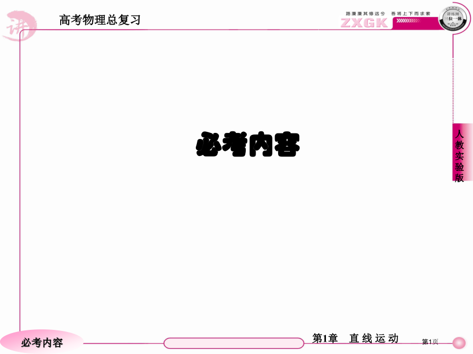 高考物理总复习·人教实验版第一章章末整合市公开课一等奖省优质课赛课一等奖课件.pptx_第1页