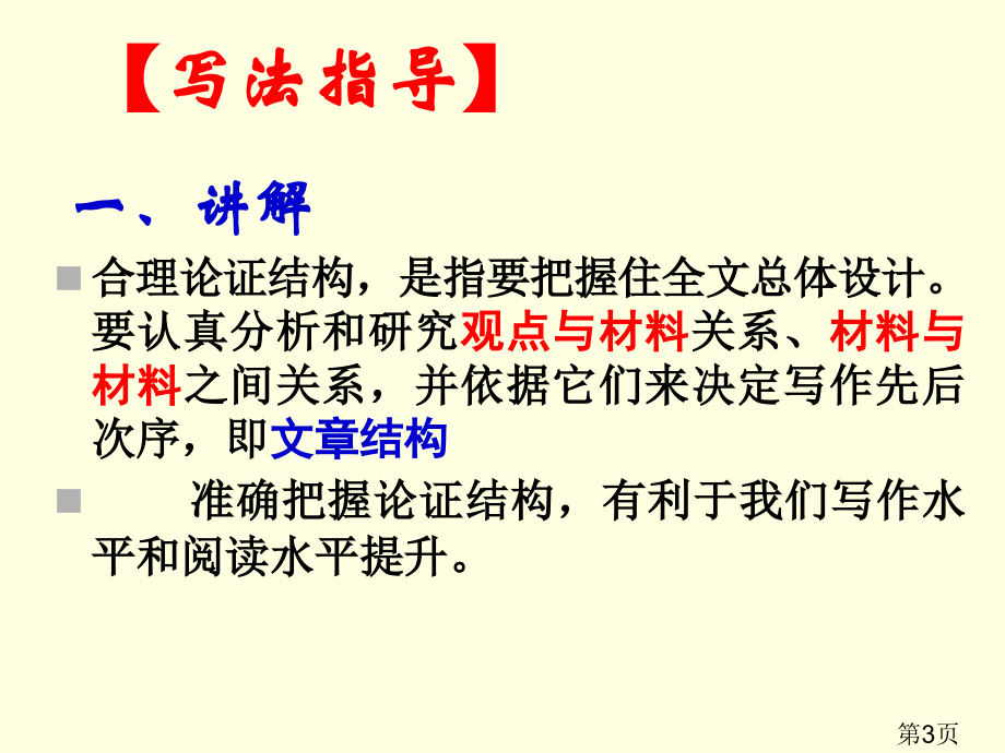 高考议论文四种结构模式专题名师优质课获奖市赛课一等奖课件.ppt_第3页