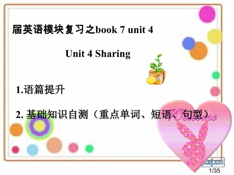 选修7Unit4市公开课一等奖百校联赛优质课金奖名师赛课获奖课件.ppt_第1页