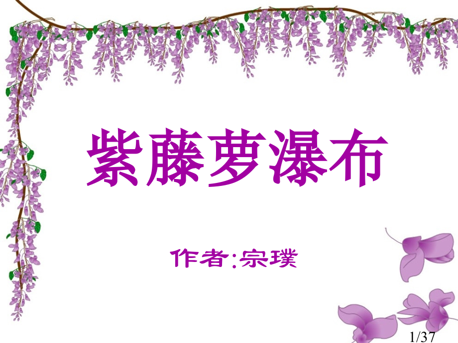 紫藤萝瀑布课件市公开课一等奖百校联赛优质课金奖名师赛课获奖课件.ppt_第1页