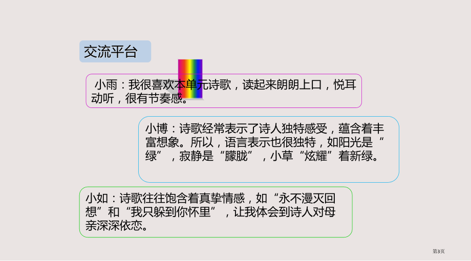 部编版四下第三单元语文园地导学市公共课一等奖市赛课金奖课件.pptx_第3页