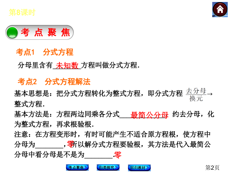 中考复习方案(苏科版)中考数学复习权威8-分式方程省名师优质课赛课获奖课件市赛课一等奖课件.ppt_第2页