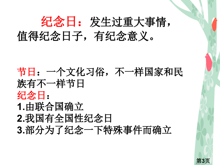 北师大版四年级语文下册纪念日名师优质课获奖市赛课一等奖课件.ppt_第3页