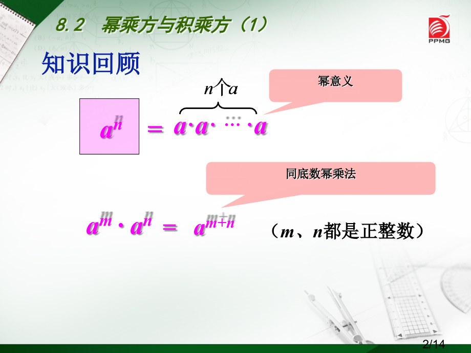 8.2--幂的乘方与积的乘方(1)市公开课获奖课件省名师优质课赛课一等奖课件.ppt_第2页