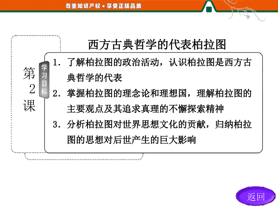 2013高二历史人教版选修四西方古典哲学的代表柏拉图.pptx_第3页