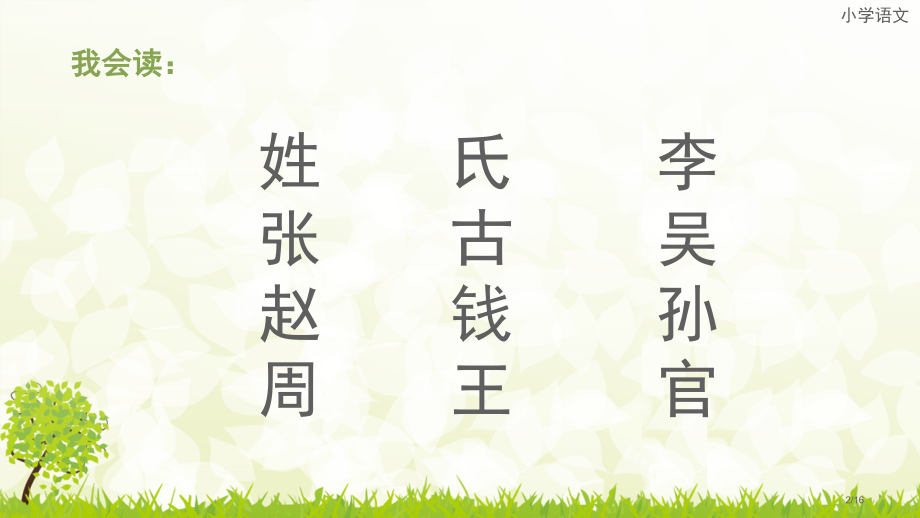 人教版识字22、姓氏歌1市名师优质课赛课一等奖市公开课获奖课件.pptx_第2页