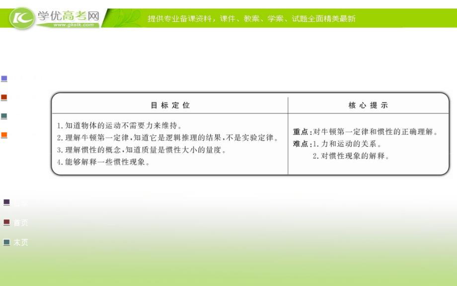 高一物理人教版必修一配套第章牛顿第定律来源学优高考网.pptx_第1页