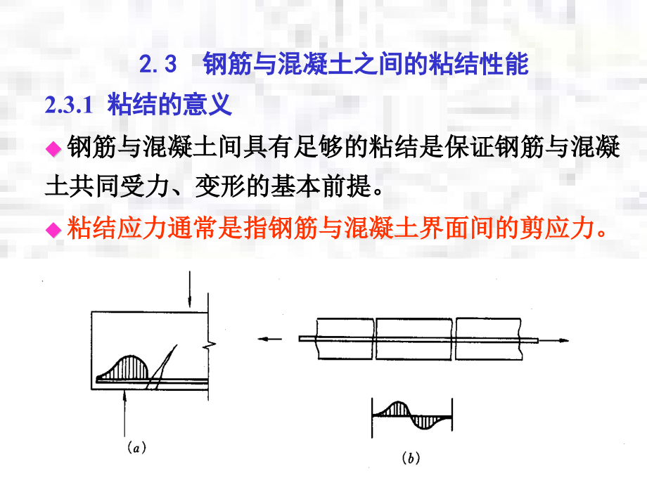 钢筋混凝土钢筋与混凝土的粘结性能概要.pptx_第1页