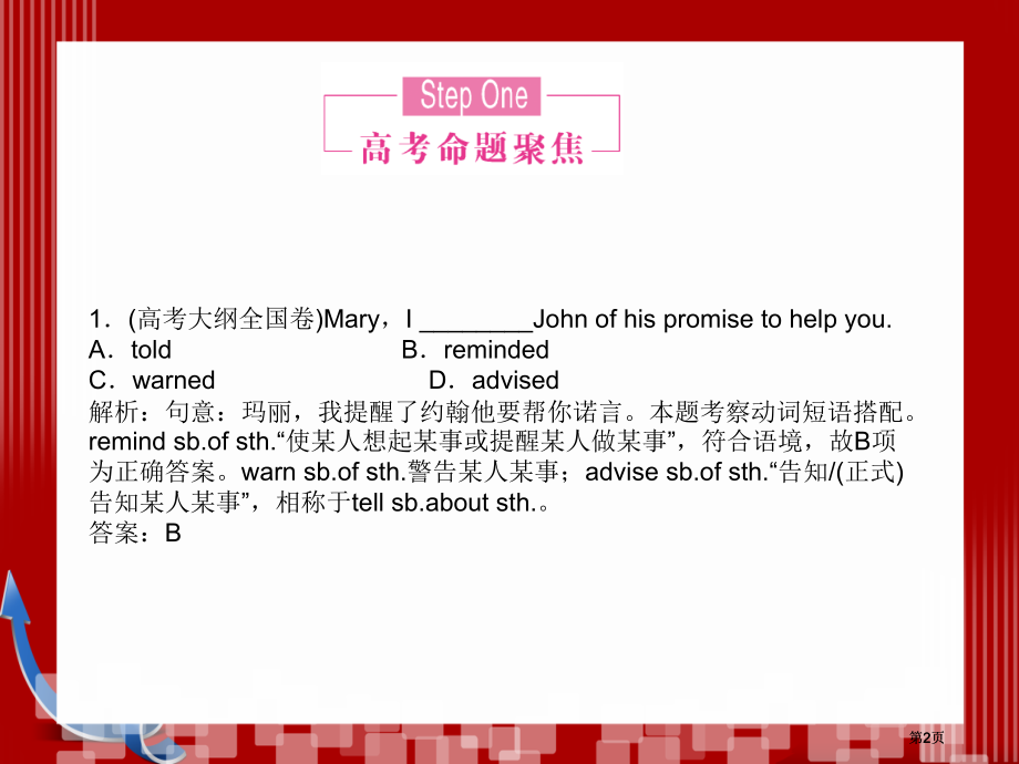 优化探究高考第二轮复习资料英语板块单项填空专题4动词和动词词组市公开课金奖市赛课一等奖课件.pptx_第2页