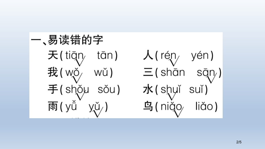 人教版一年级语文上册第一单元知识总结市名师优质课赛课一等奖市公开课获奖课件.pptx_第2页