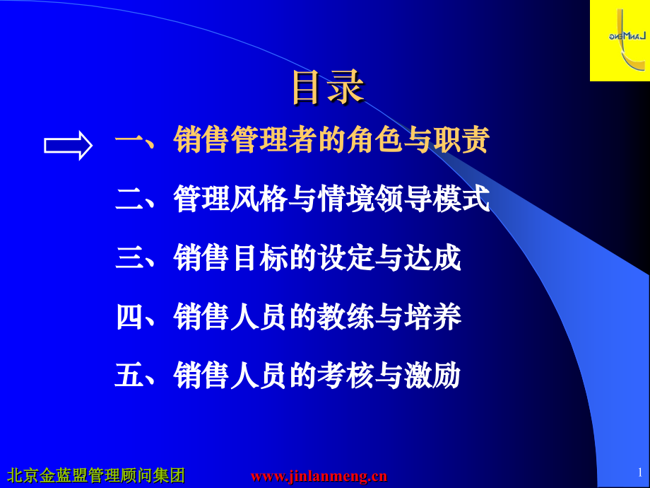 团队管理打造金牌销售团队之学员手册.pptx_第1页