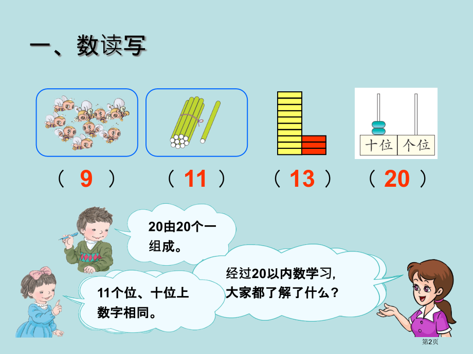 人教版一年级数学上册知识点归纳总结公开课获奖课件.pptx_第2页