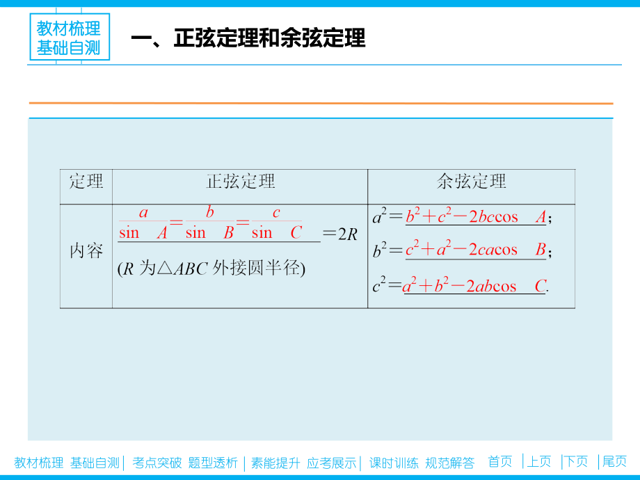 3.6-正弦定理、余弦定理及解三角形-高考领航高考理数大一轮复习学案(人教版)备课讲稿.ppt_第3页