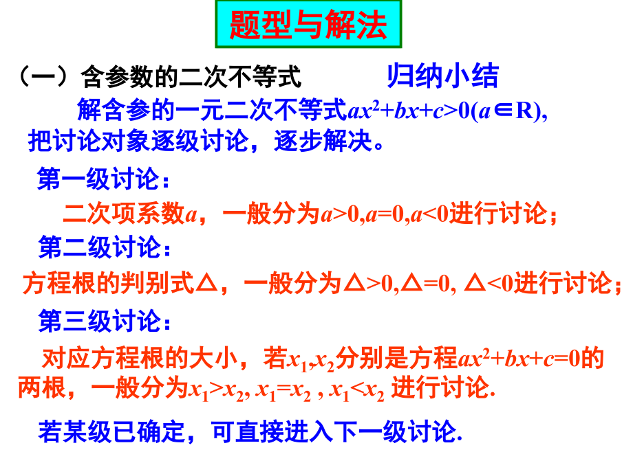 一元二次不等式的解法(含参不等式-恒成立问题及根的分布)教学文案.ppt_第3页