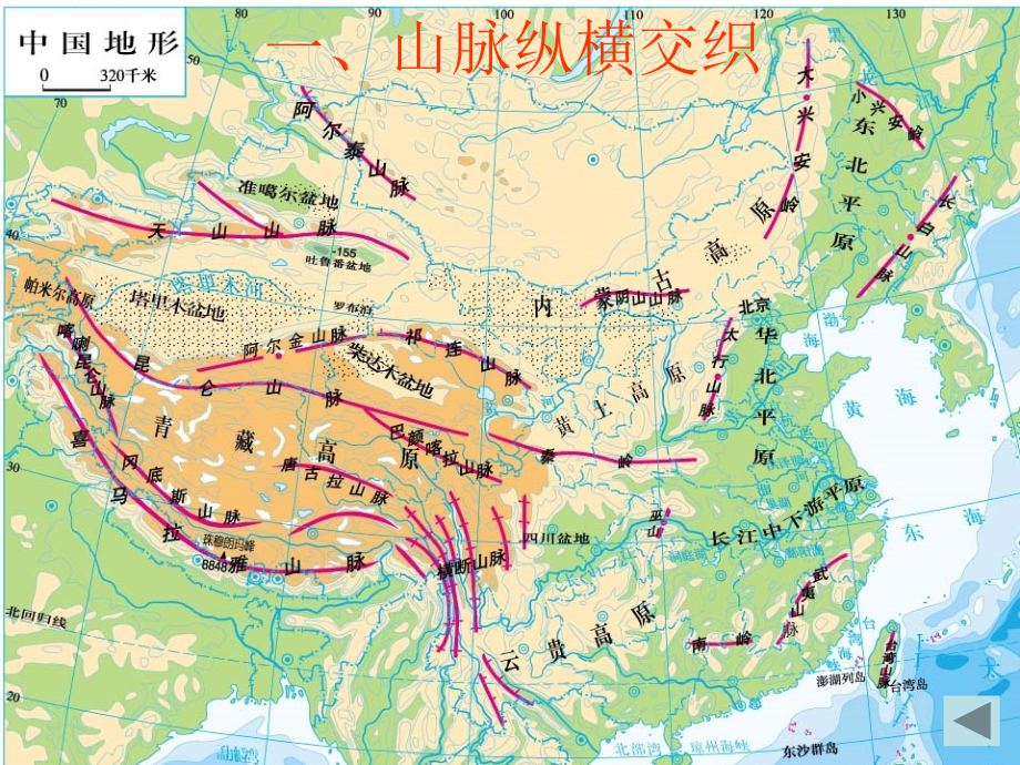 八年级地理上册中国地形教案资料.ppt_第2页