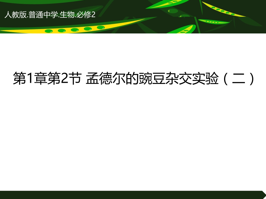 孟德尔豌豆杂交实验（二）第一课时课例分析.pptx_第1页