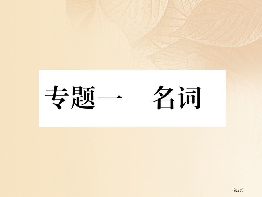 中考英语特训复习第2编语法专题突破篇专题1名词市赛课公开课一等奖省名师优质课获奖课件.pptx_第2页