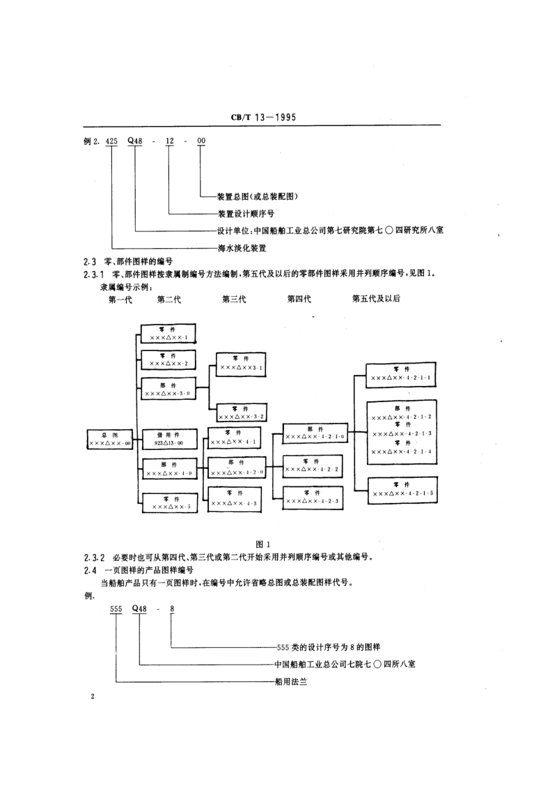 CB／T13-1995 船舶产品通用图样和技术文件编号.pdf_第3页