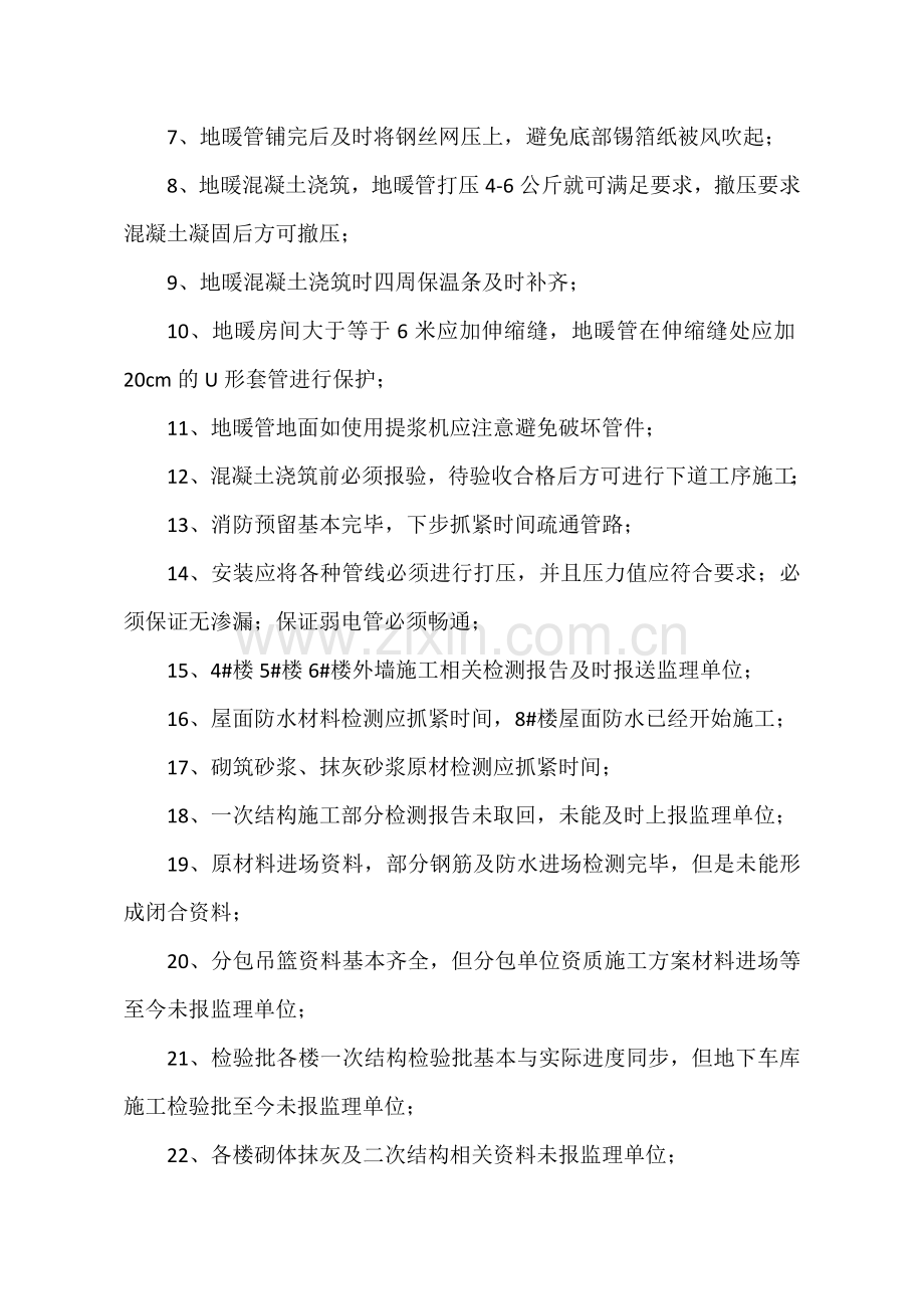 项目施工监理会议纪要.docx_第2页