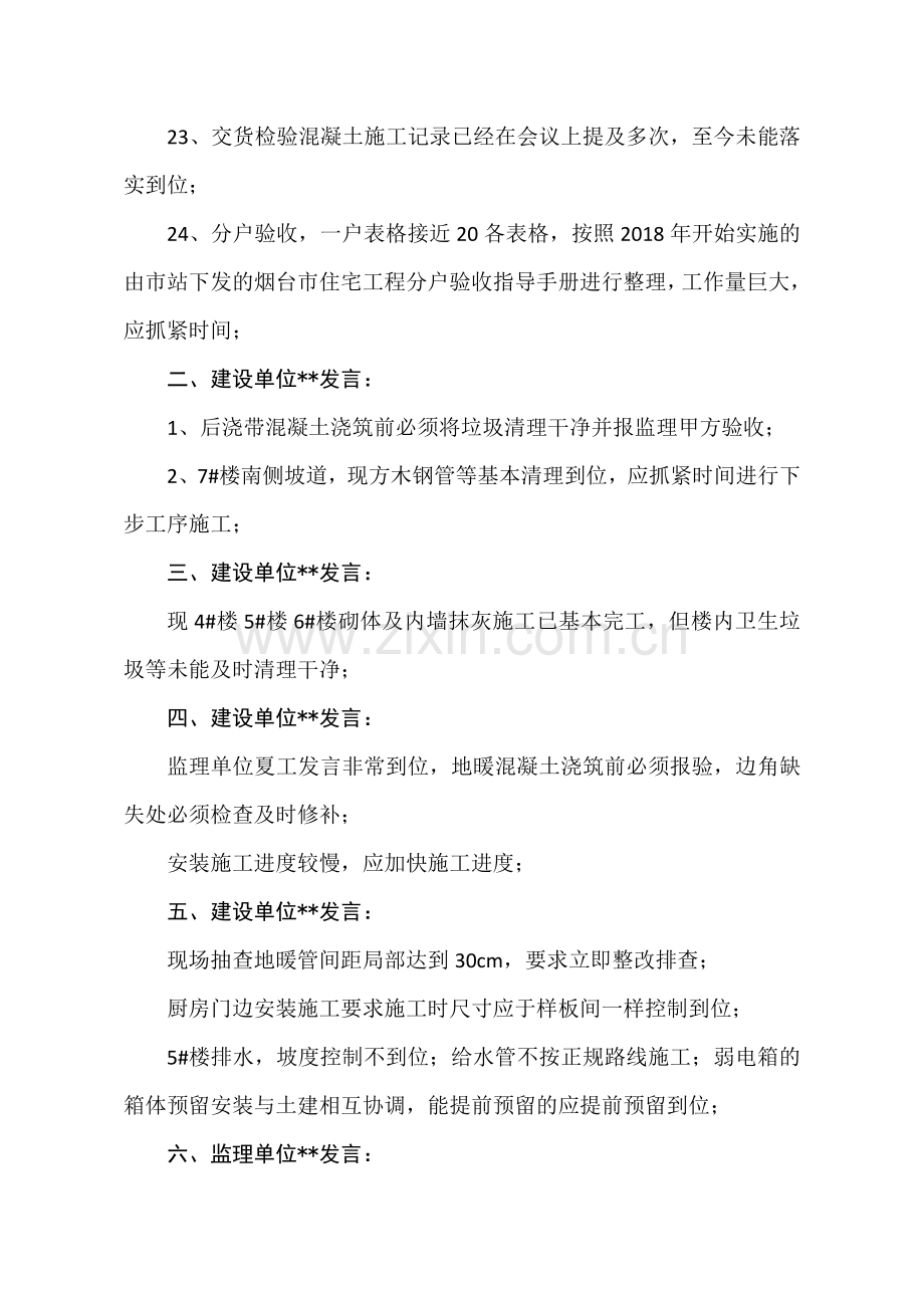 项目施工监理会议纪要.docx_第3页