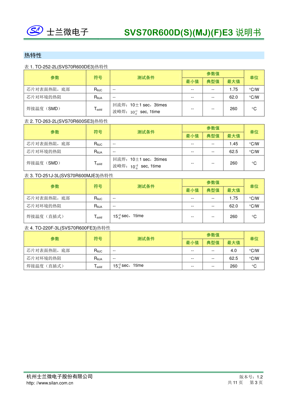 高压超结mos管7A700V SVS70R600DE3参数规格书_骊微电子.pdf_第3页