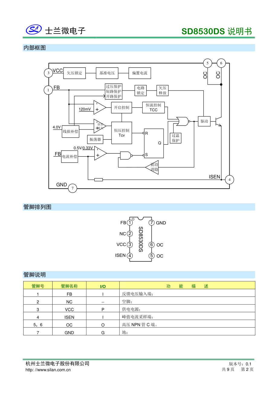SD8530DS 3.5W小功率充电器适配器芯片方案内置三极管_骊微电子.pdf_第2页