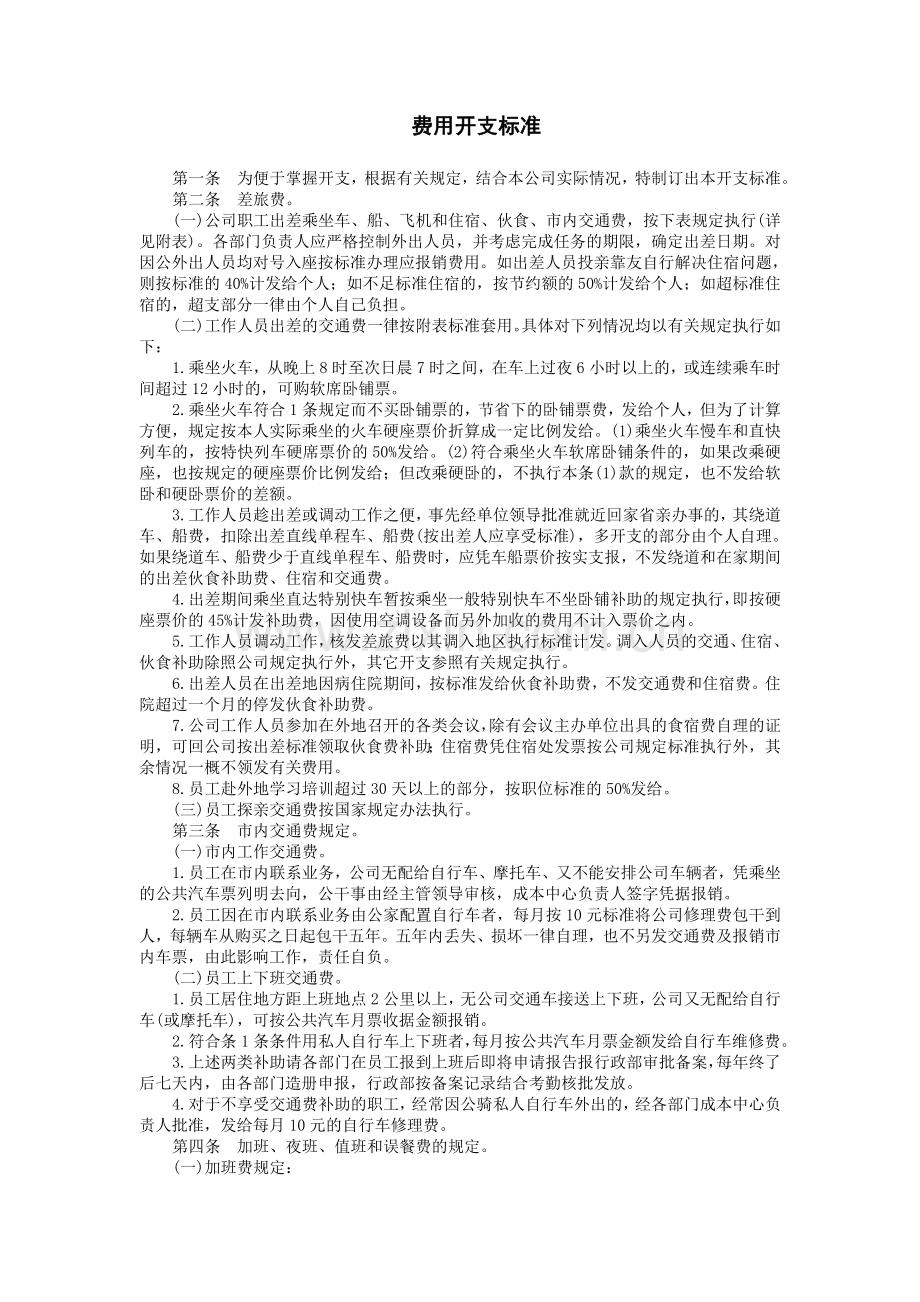 账款管理制度费用开支标准.doc_第1页