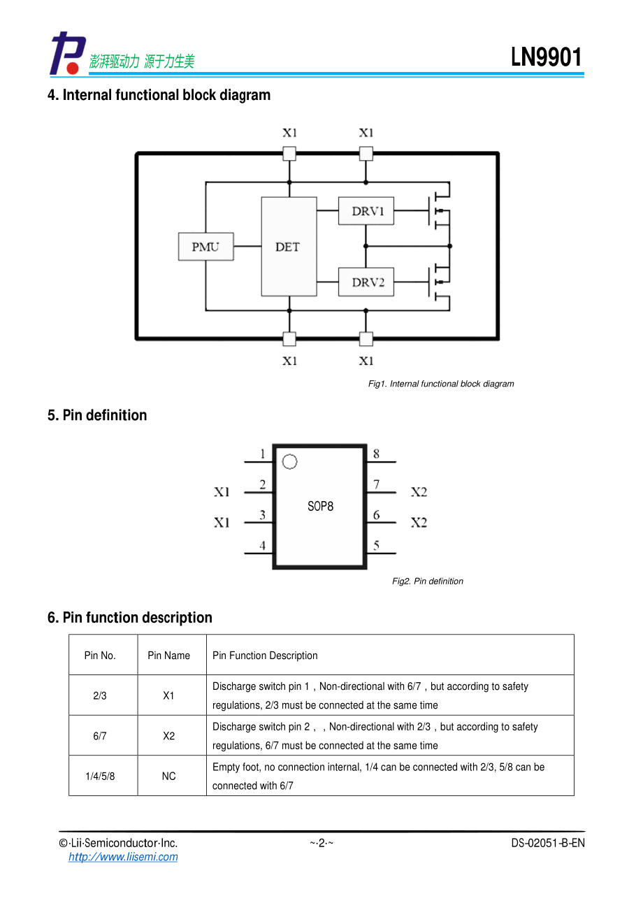 LN9901-R力生美x电容泄放芯片-LN9901规格书参数_骊微电子.pdf_第2页