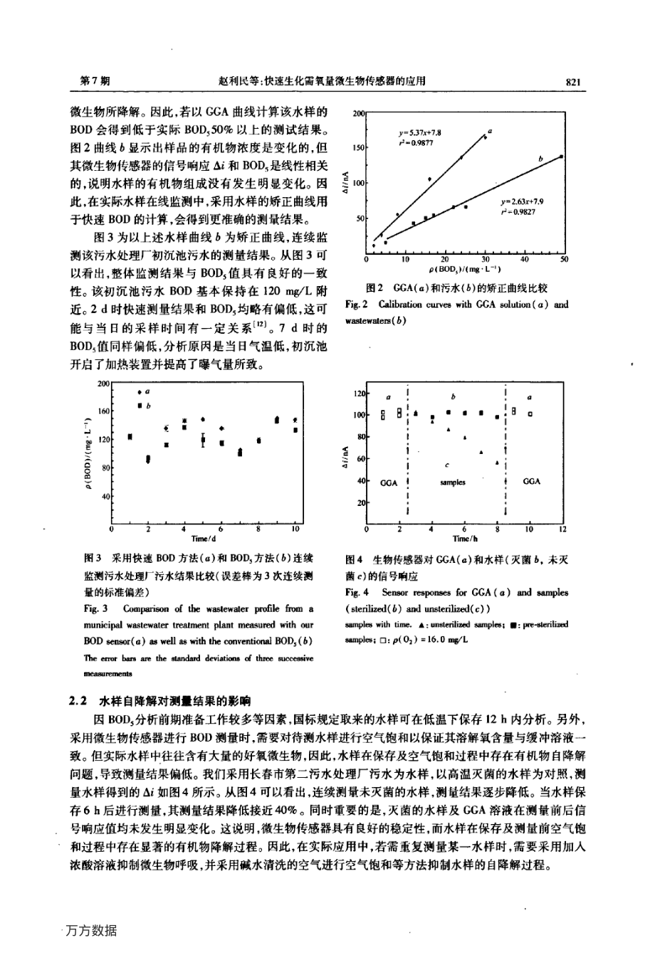 快速生化需氧量微生物传感器的应用.pdf_第3页